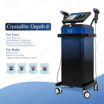 Verticaal Crystallite Depth 8 fractioneel RF-microneedlingsysteem: 8 mm onderhuidse vetremodellering met nulkaartslot